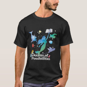 Camiseta Oceanos Sereias De Possibilidades Cão De Leitura D
