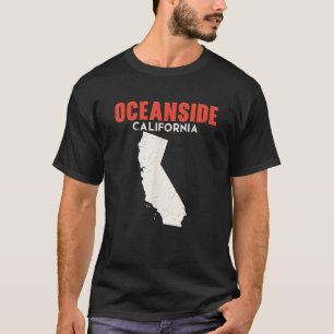 Camiseta Oceanside California State America Viagem Cali