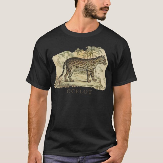 Camiseta Ocelot do vintage (Frente)