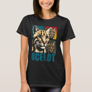 Camiseta Ocelot Pop Art - Ocelot Jaguar Gato Selvagem Lo