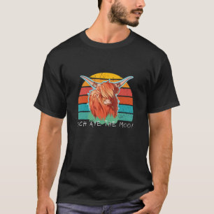 Camiseta Och Aye The Moo Retro Vintage Co de Highland Escoc