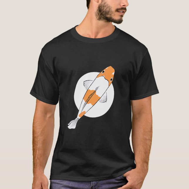 Camiseta Ochiba Koi Fish Brocadeado Nishikigoi Pond Amur (Frente)