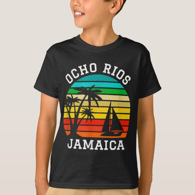 Camiseta Ocho Rios Jamaica Correspondendo Férias Familiares (Frente)