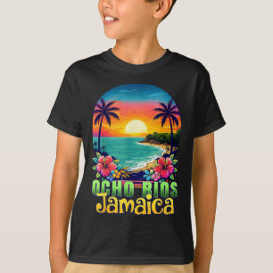 Camiseta Ocho Rios Jamaica Praia Pôr do Sol Tropical Verão