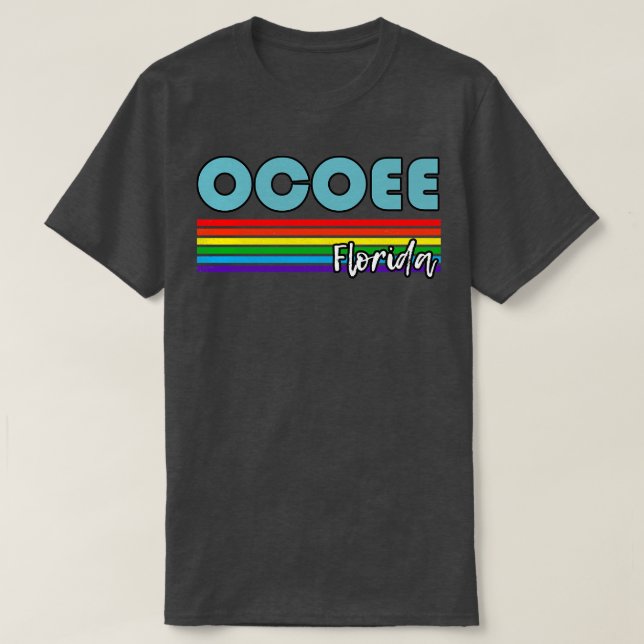 Camiseta Ocoee Florida Pride Ocoee LGBT Gift LGBTQ Suportad (Frente do Design)