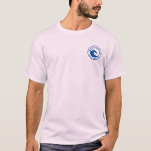 Camiseta Ocracoke Island Blue Ocean Wave Circle Design