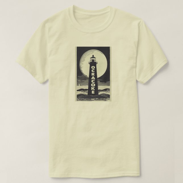 Camiseta Ocracoke Lighthouse na Carolina do Norte (Frente do Design)