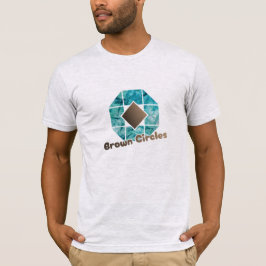 Camiseta Octagon abstrato com Brown Square e Ci Oposta