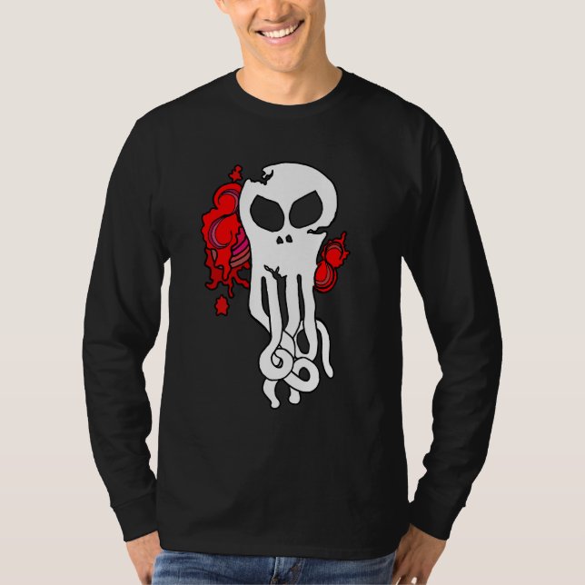 Camiseta Octo - crânio vermelho (Frente)