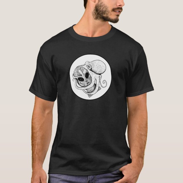 Camiseta Octogray - The Strange Octopus and Alien sculpture (Frente)