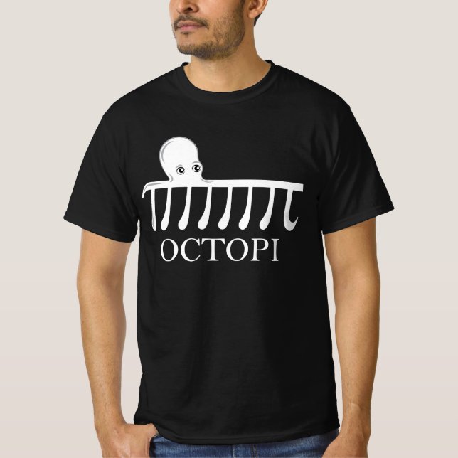 Camiseta Octopi - Engraçado Pi Octopus Math (Frente)