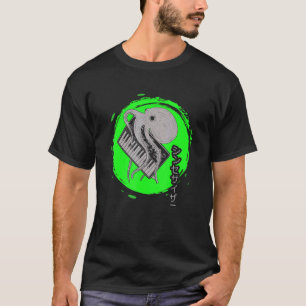 Camiseta Octopu de Sincronização do Teclado do Sintetizador