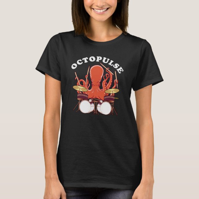 Camiseta Octopulso | Polvo Drummer (Frente)