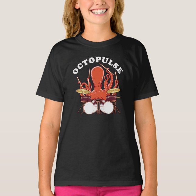 Camiseta Octopulso | Polvo Drummer (Frente)