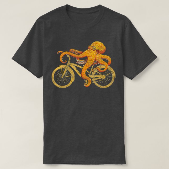 Camiseta Octopus Ande Bicicleta (Frente do Design)