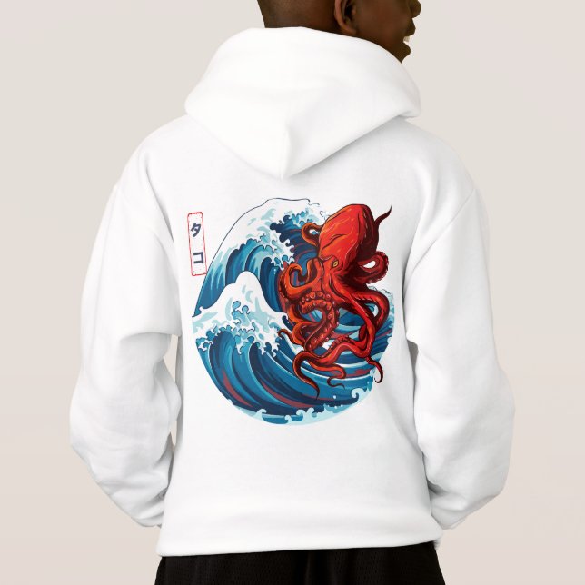 Camiseta Octopus Art Japonês (Verso)