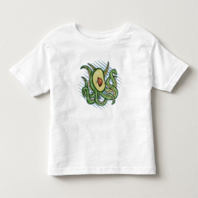 Camiseta Octopus Avocado Engraçado (Frente)