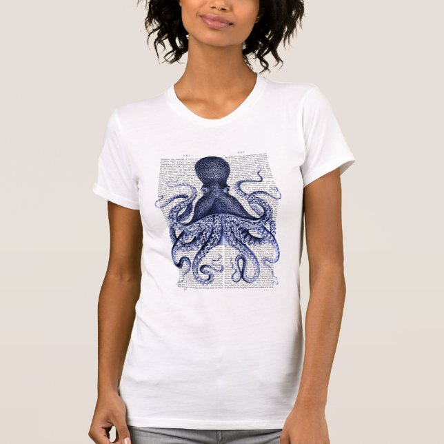 Camiseta Octopus azul (Frente)