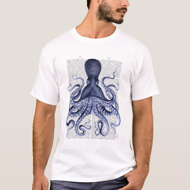 Camiseta Octopus azul (Frente)