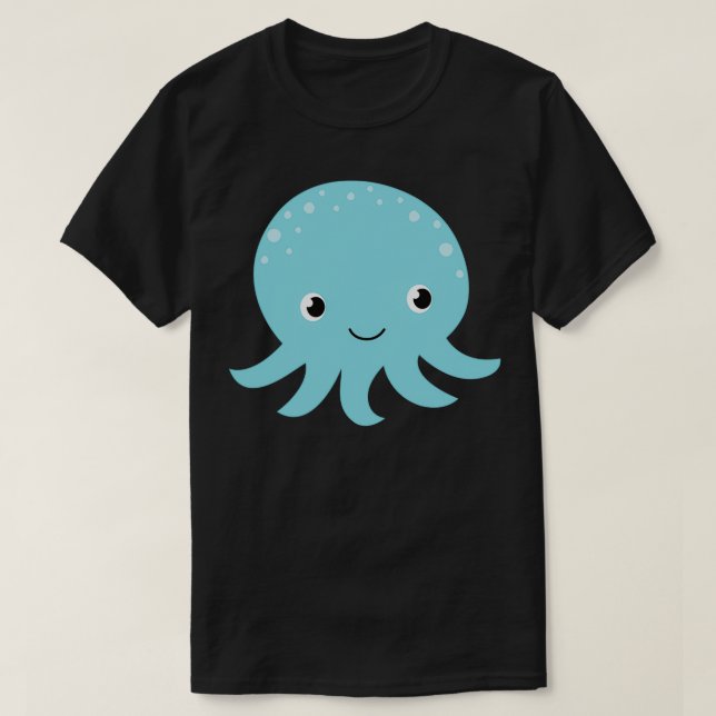 Camiseta Octopus Azul Infantil (Frente do Design)