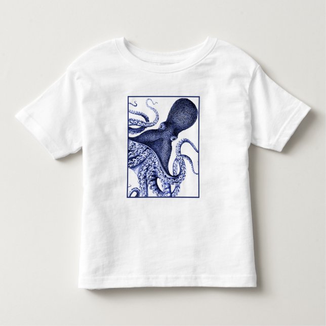 Camiseta Octopus Azul Paisagem (Frente)