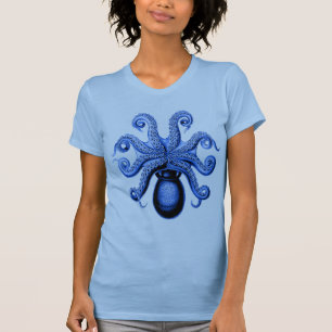 Camiseta Octopus Azul Vintage 1 Embaixo