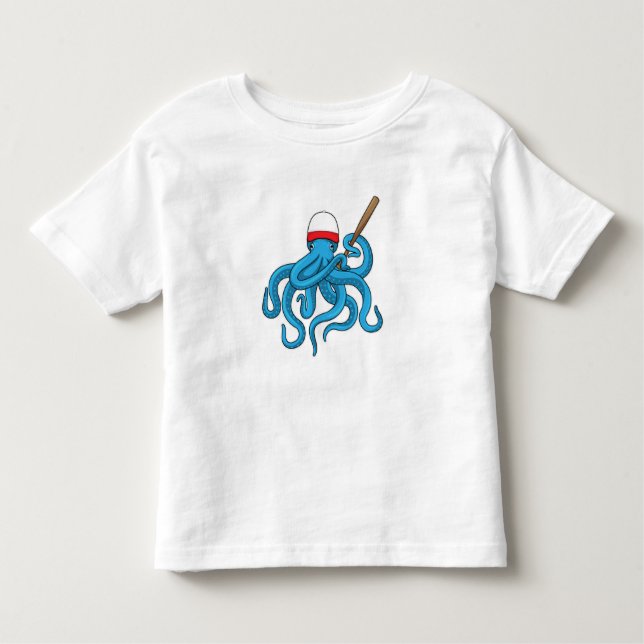 Camiseta Octopus Baco-beisebol (Frente)