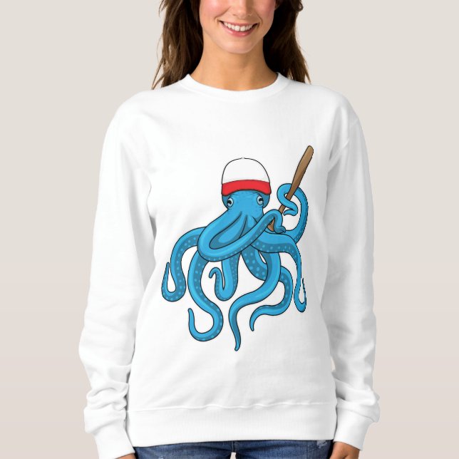 Camiseta Octopus Baco-beisebol (Frente)