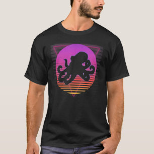 Camiseta Octopus Beach Fish Retro Vaporwave Vintage 70s 80s