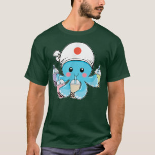 Camiseta Octopus Boba Bubble milk Tea Kawaii Cute Anim