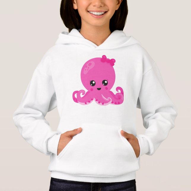 Camiseta Octopus Bonito, Octopus Pequeno, Octopus Bebês, Co (Frente)