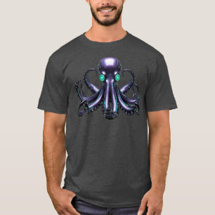 Camiseta Octopus Cibernético - Criatura Futurística Do Mar
