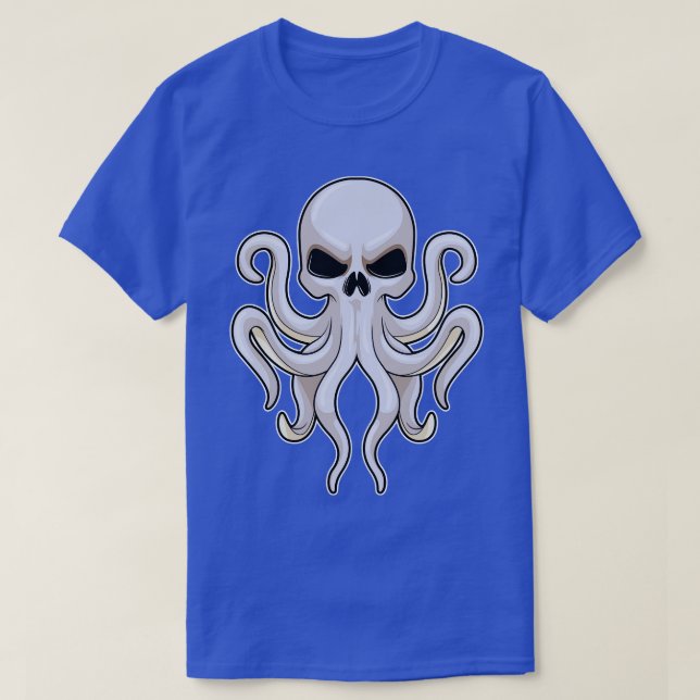 Camiseta Octopus com 8 Braços Crânio (Frente do Design)