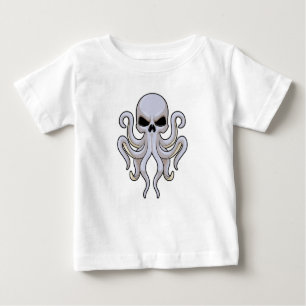 Camiseta Octopus com 8 Braços e Crânio