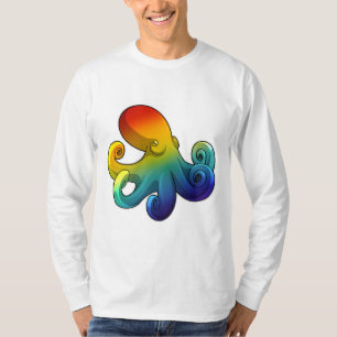 Camiseta Octopus com arco-íris
