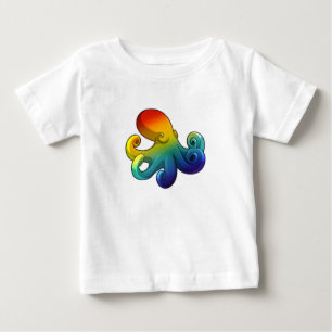 Camiseta Octopus com arco-íris