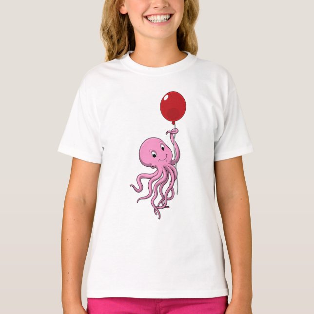 Camiseta Octopus com balão (Frente)