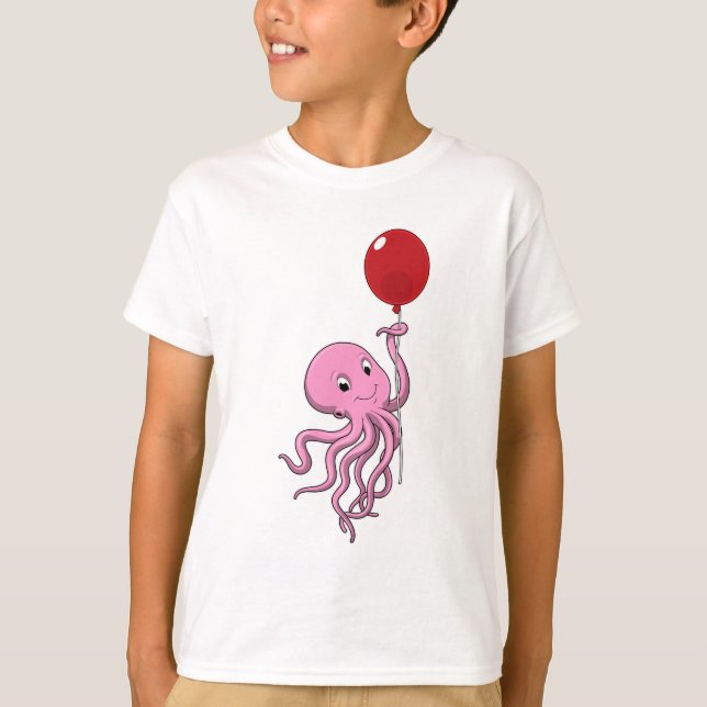 Camiseta Octopus com balão (Frente)