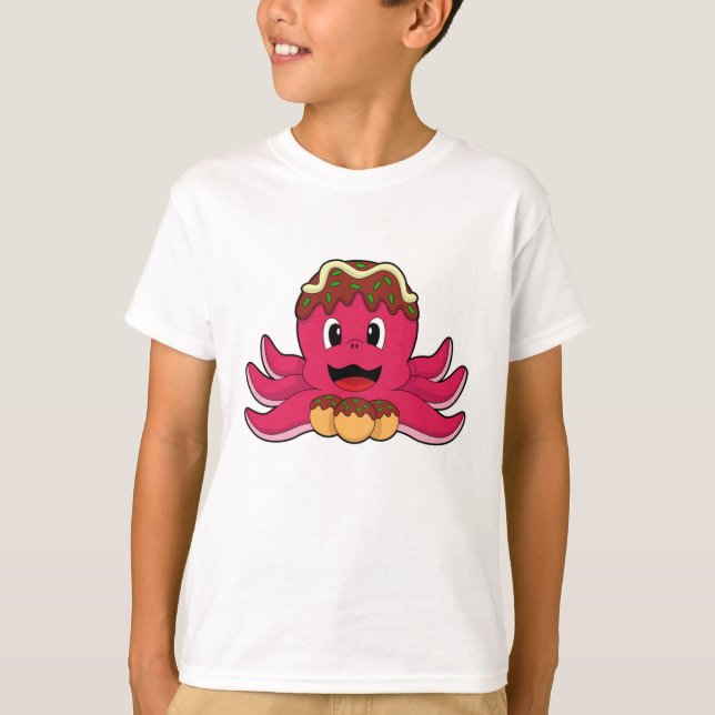 Camiseta Octopus com Bolo (Frente)