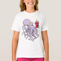 Octopus com caneta de Bebendo