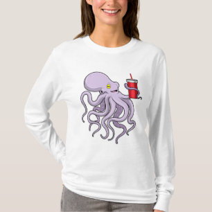Camiseta Octopus com caneta de Bebendo