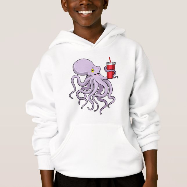 Camiseta Octopus com caneta de Bebendo (Frente)