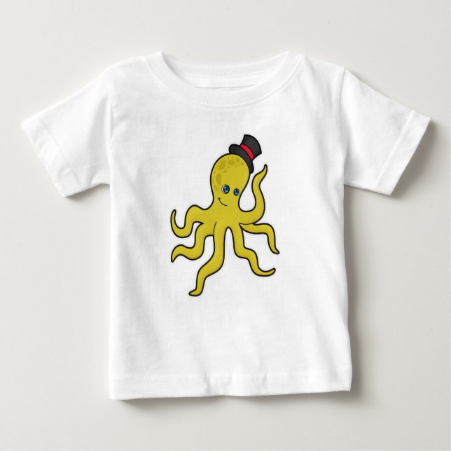 Camiseta Octopus com chapéu (Frente)