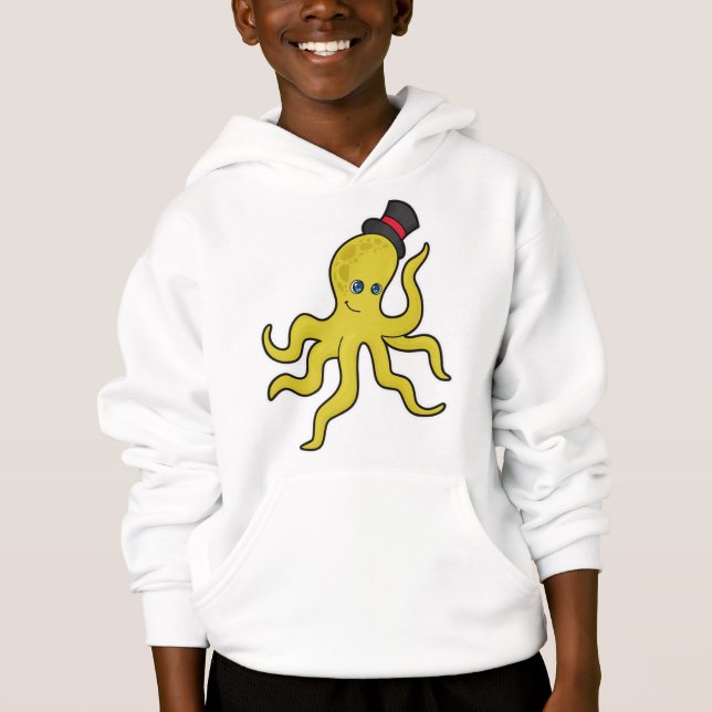 Camiseta Octopus com chapéu (Frente)