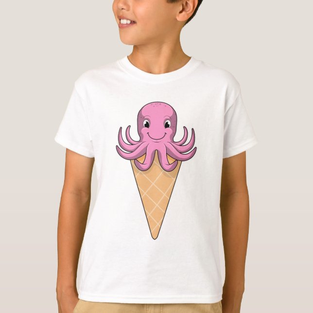Camiseta Octopus com cone de Sorvete (Frente)