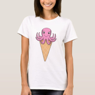 Camiseta Octopus com cone de Sorvete