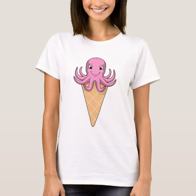 Camiseta Octopus com cone de Sorvete (Frente)