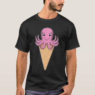 Camiseta Octopus com cone de Sorvete