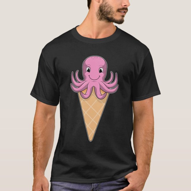 Camiseta Octopus com cone de Sorvete (Frente)
