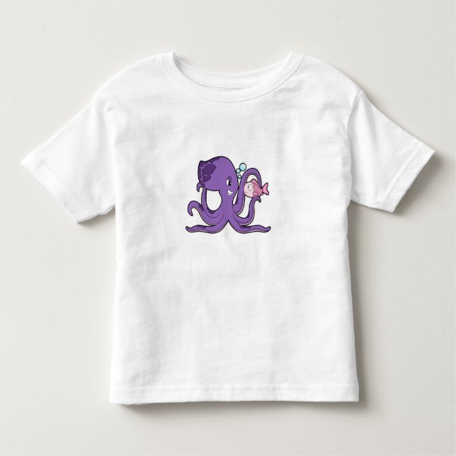 Camiseta Octopus com Fish.PNG (Frente)